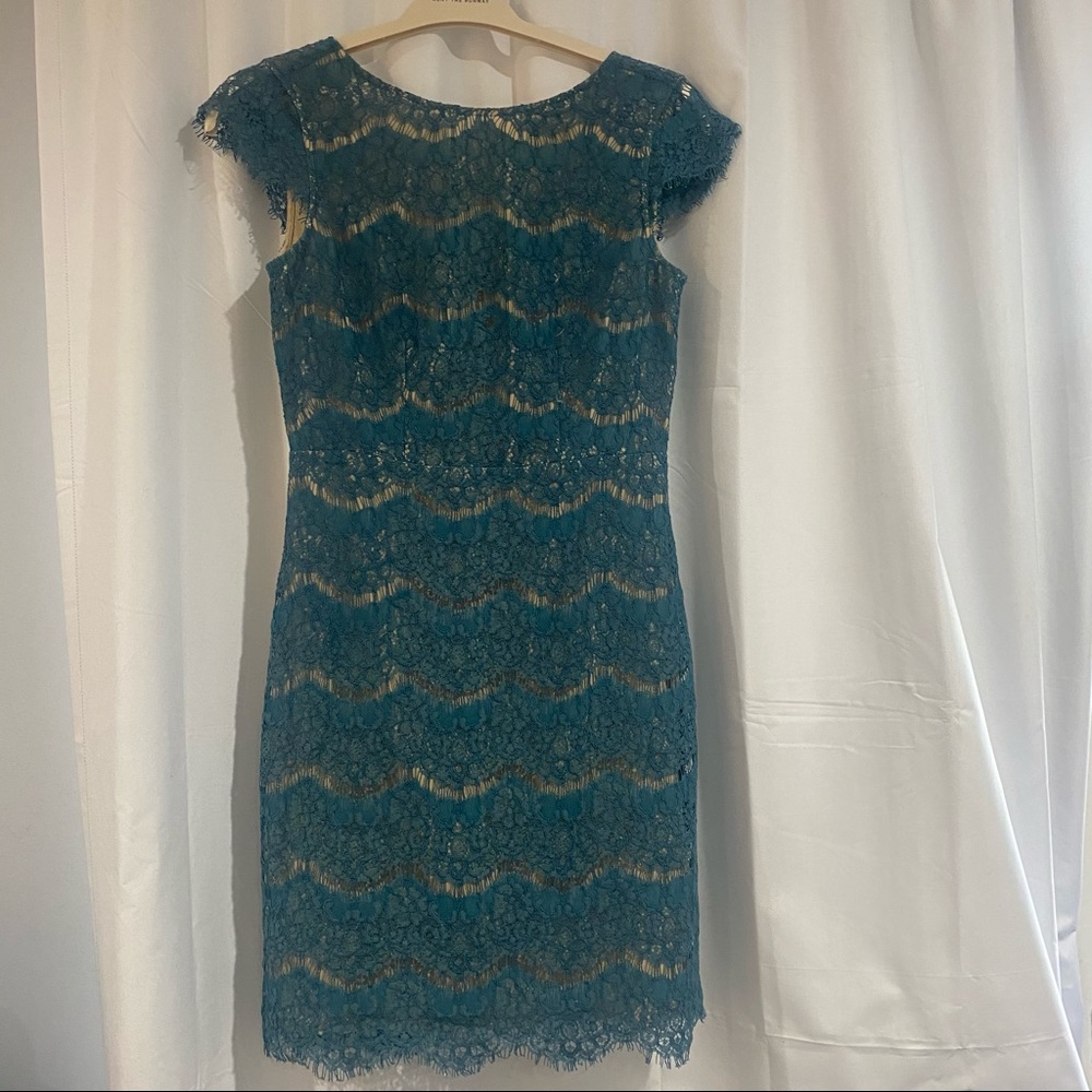 Blue lace mini dress!
